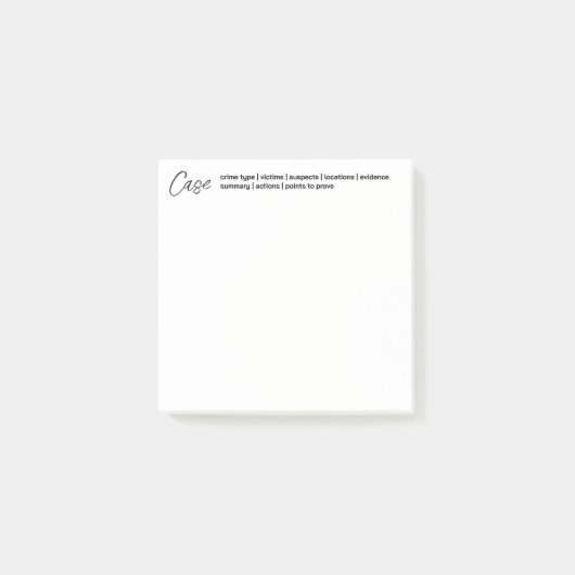 Crime & Forensische Sticky Post-it Notities Post-it® Notes (Voorkant)