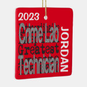 Crime Lab-technicus Extraordinaire CUSTOM Keramisch Ornament (Rechts)