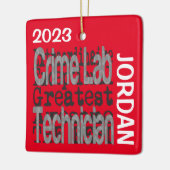 Crime Lab-technicus Extraordinaire CUSTOM Keramisch Ornament (Links)