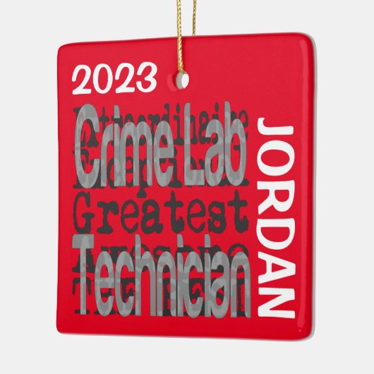 Crime Lab-technicus Extraordinaire CUSTOM Keramisch Ornament (Links)
