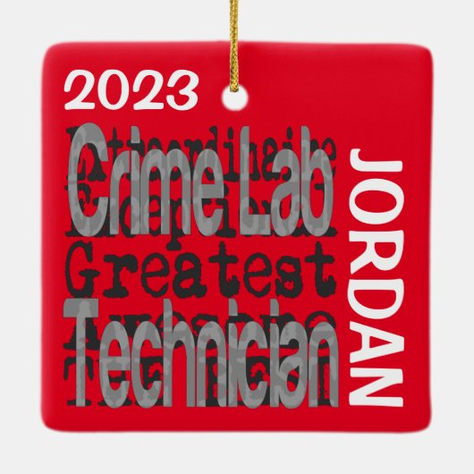 Crime Lab-technicus Extraordinaire CUSTOM Keramisch Ornament (Achterkant)