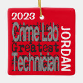 Crime Lab-technicus Extraordinaire CUSTOM Keramisch Ornament (Voorkant)