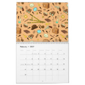 Crime Novel rechercheur Icons Patronen Kalender (Feb 2027)