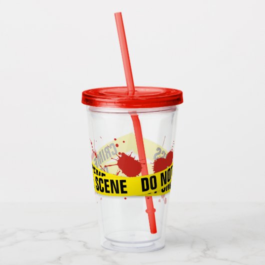 Crime Scene Acryl Drinkbeker (Links)