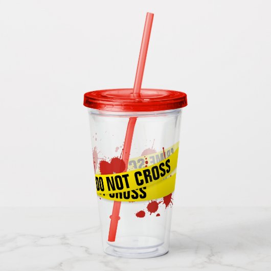 Crime Scene Acryl Drinkbeker (Achterkant)