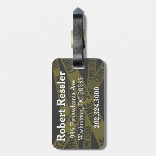 Crime Scene Bagagelabel (Achterkant verticaal)