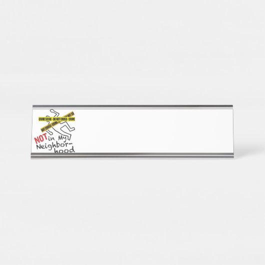 Crime Scene Bureau Naambordje (Voorkant)