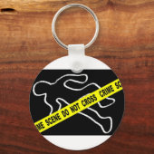 Crime Scene Chalk Mark Sleutelhanger (Voorkant)