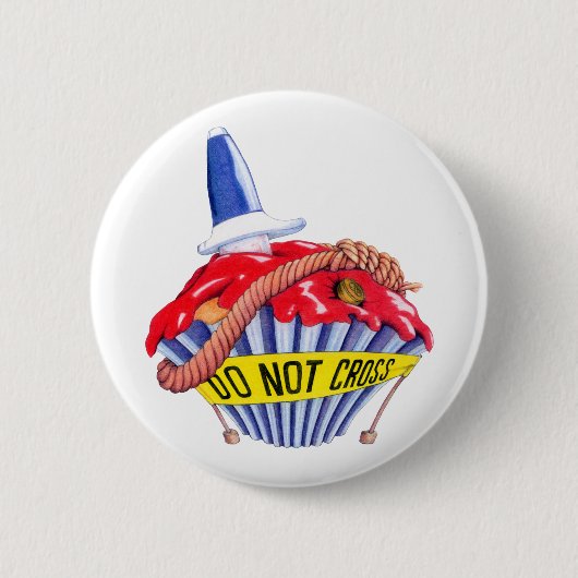 Crime Scene Cupcake Button (Voorkant)