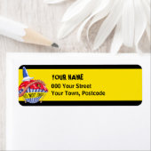 Crime Scene Cupcake geel Retouradres Etiket (Insitu)