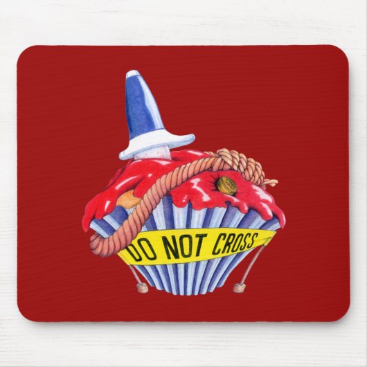Crime Scene Cupcake Mousepad Muismat (Voorkant)
