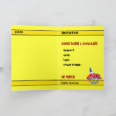 Crime Scene Cupcake Murder Mystery Invitation Card (Binnen)