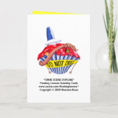 Crime Scene Cupcake Murder Mystery Invitation Card (Achterkant)