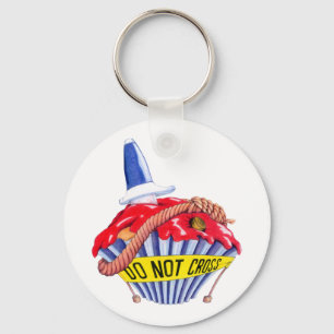 Crime Scene Cupcake Sleutelhanger