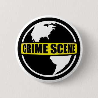 Crime Scene Earth Ronde Button 5,7 Cm