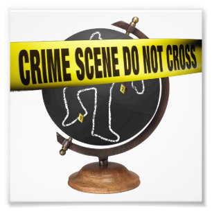 "Crime Scene" Eco-Art Foto Afdruk