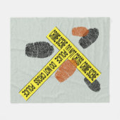 Crime Scene Fingerprints Fleece Blanket (Voorkant (Horizontaal))
