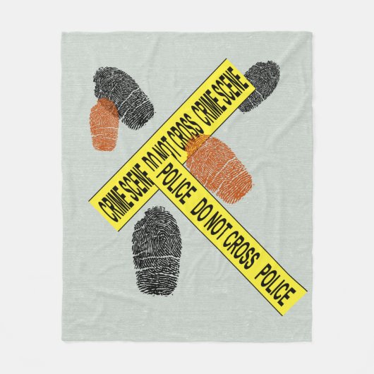 Crime Scene Fingerprints Fleece Blanket Deken (Voorkant)