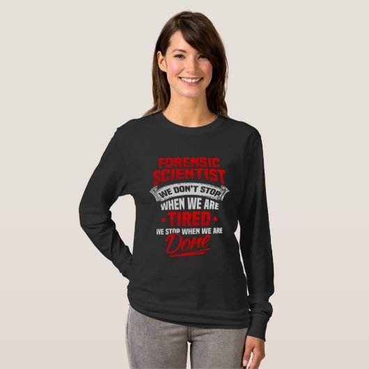 Crime Scene Forensic Science & Forensic Scientist T-shirt (Voorkant volledig)