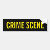 CRIME SCENE - Golden Yellow Logo Emblem Bumpersticker (Voorkant)