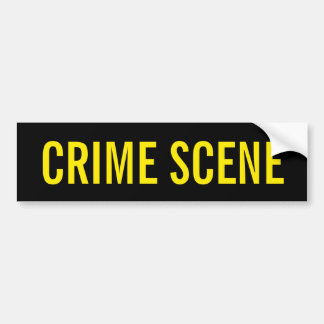 CRIME SCENE - Golden Yellow Logo Emblem Bumpersticker