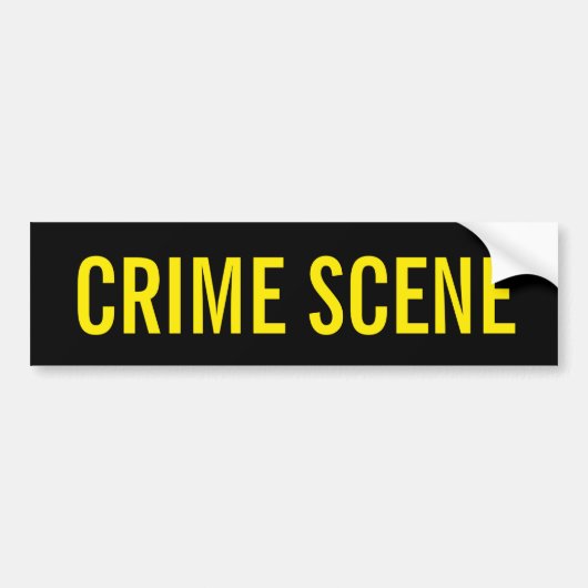 CRIME SCENE - Golden Yellow Logo Emblem Bumpersticker (Voorkant)