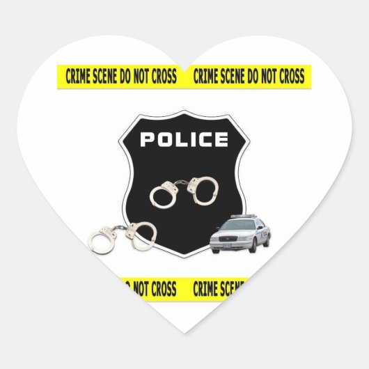 Crime Scene Hart Sticker (Voorkant)