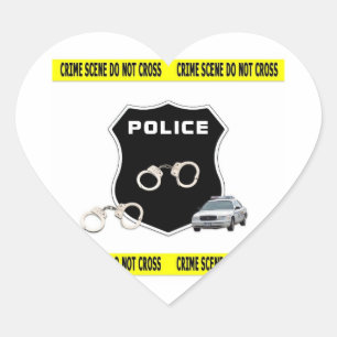 Crime Scene Hart Sticker