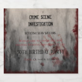 Crime Scene Investigation Birthday Bedankt Bier Etiket (Enkel label)