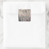 Crime Scene Investigation Birthday Bedankt Vierkante Sticker (Tas)