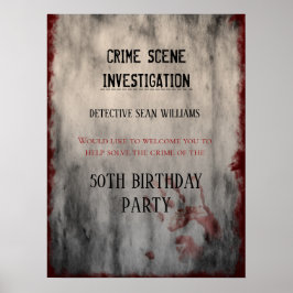 Crime Scene Investigation Birthday Welcome Poster