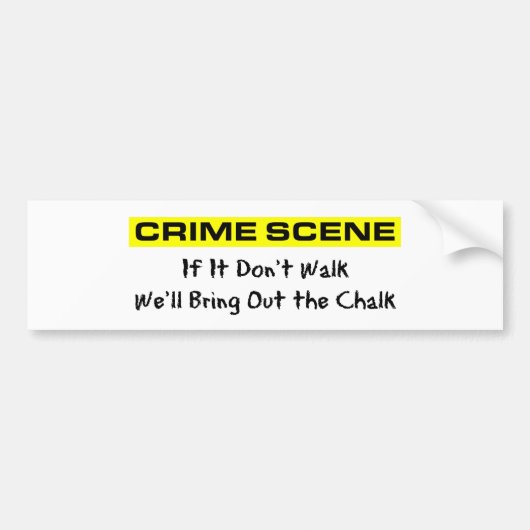 Crime Scene Investigator Bumpersticker (Voorkant)