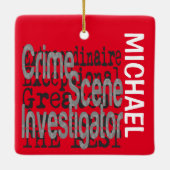 Crime Scene Investigator Extraordinaire CUSTOM Keramisch Ornament (Achterkant)