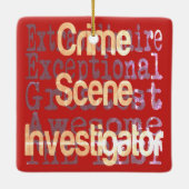Crime Scene Investigator Extraordinaire Keramisch Ornament (Achterkant)