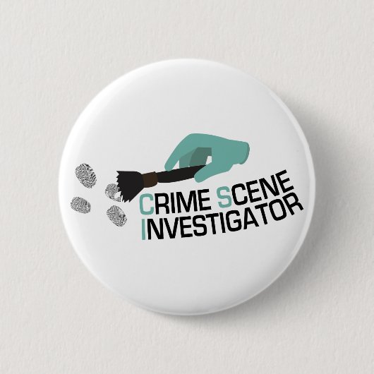 Crime Scene Investigator Ronde Button 5,7 Cm (Voorkant)