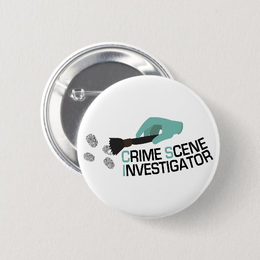 Crime Scene Investigator Ronde Button 5,7 Cm (Voorkant /achterkant)