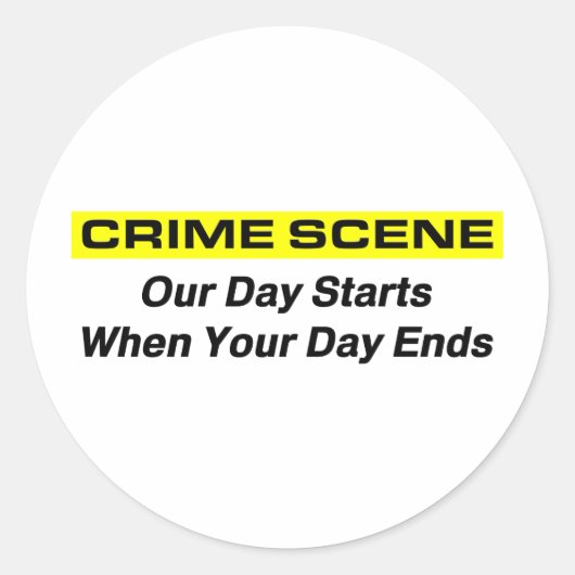 Crime Scene Investigator Ronde Sticker (Voorkant)