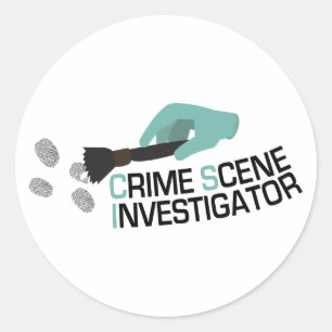 Crime Scene Investigator Ronde Sticker