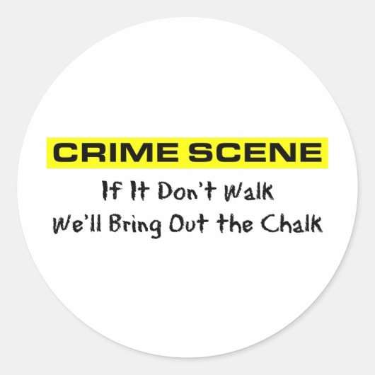 Crime Scene Investigator Ronde Sticker (Voorkant)