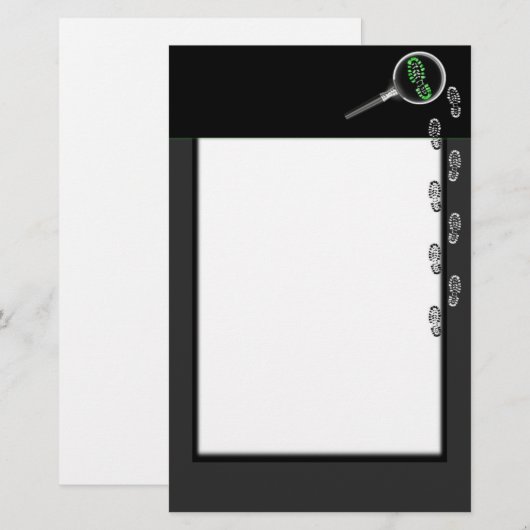 Crime Scene Investigator Stationery Briefpapier (Voorkant / Achterkant)