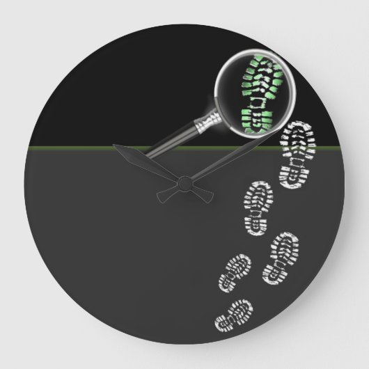 Crime Scene Investigator Wall Clock Grote Klok (Voorkant)