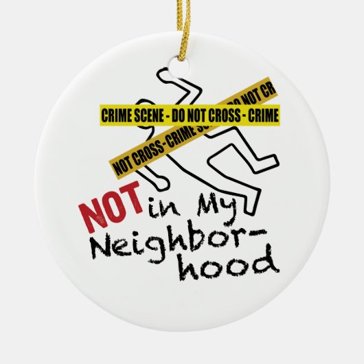 Crime Scene Keramisch Ornament (Voorkant)