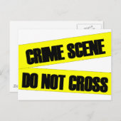 Crime Scene kruist niet Briefkaart (Voorkant / Achterkant)