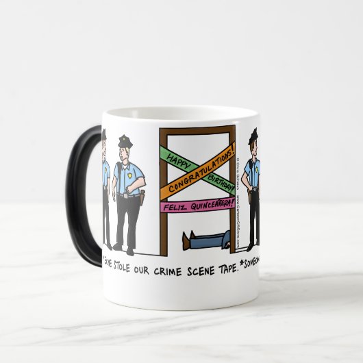 Crime Scene Morphing Mok (Voorkant links)