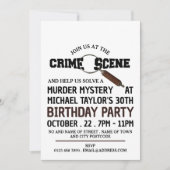 Crime Scene, Murder Mystery Birthday Party Kaart (Voorkant)