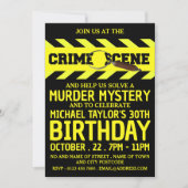 Crime Scene, Murder Mystery Birthday Party Kaart (Voorkant)