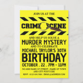 Crime Scene, Murder Mystery Birthday Party Kaart (Voorkant)