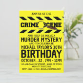 Crime Scene, Murder Mystery Birthday Party Kaart (Staand voorkant)