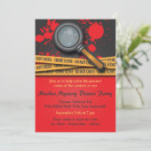 Crime Scene Murder Mystery Dinner Party Kaart (Staand voorkant)