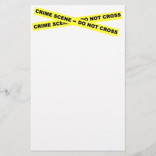 Crime Scene - niet dwars Briefpapier (Voorkant)